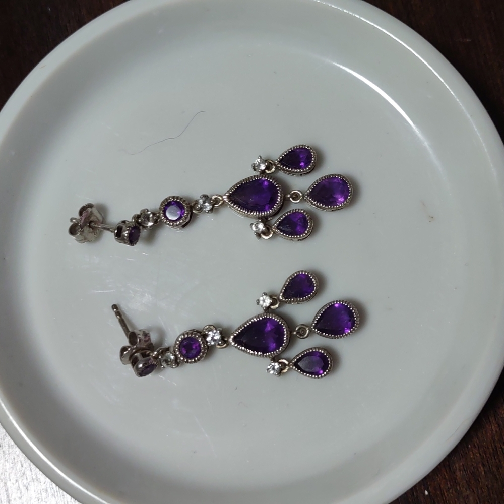 Purple earrings